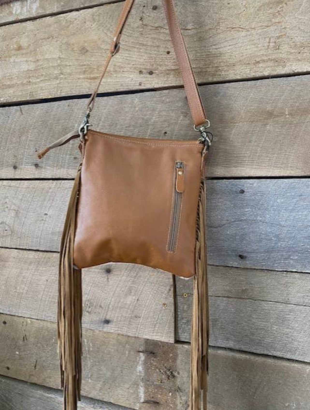 Brown Leather Mayra Crossbody