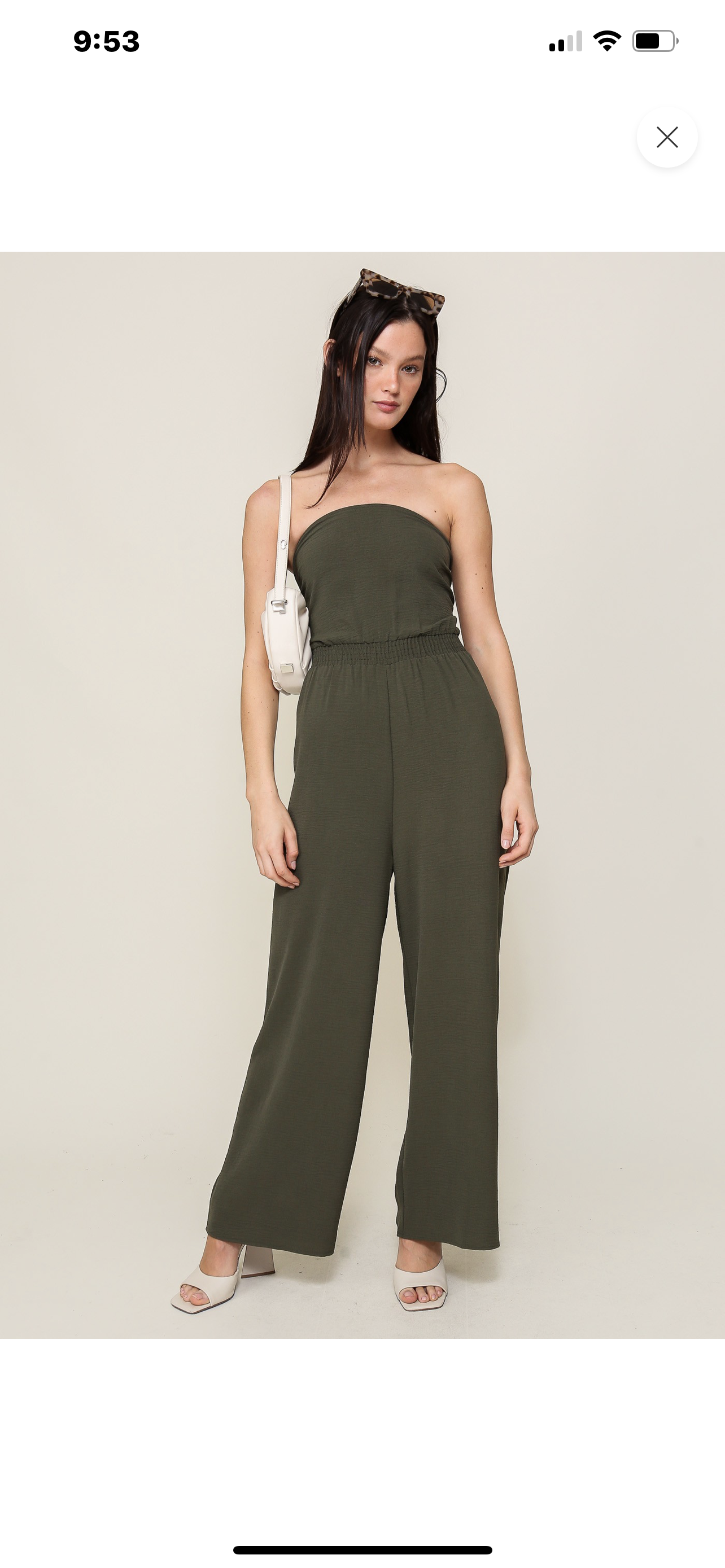 Leave It To Me Olive Jumpsuit