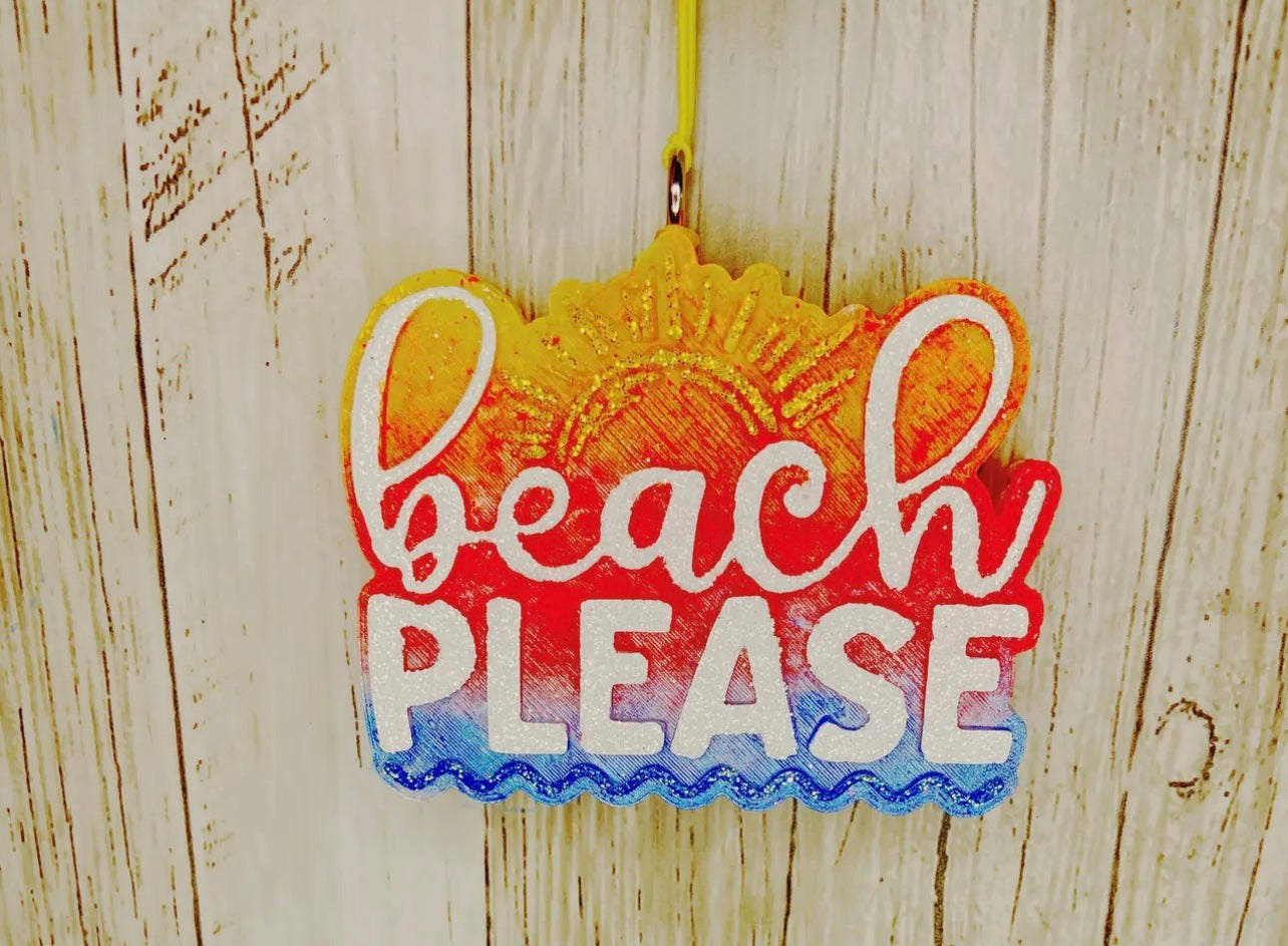 Beach Please Car Freshie