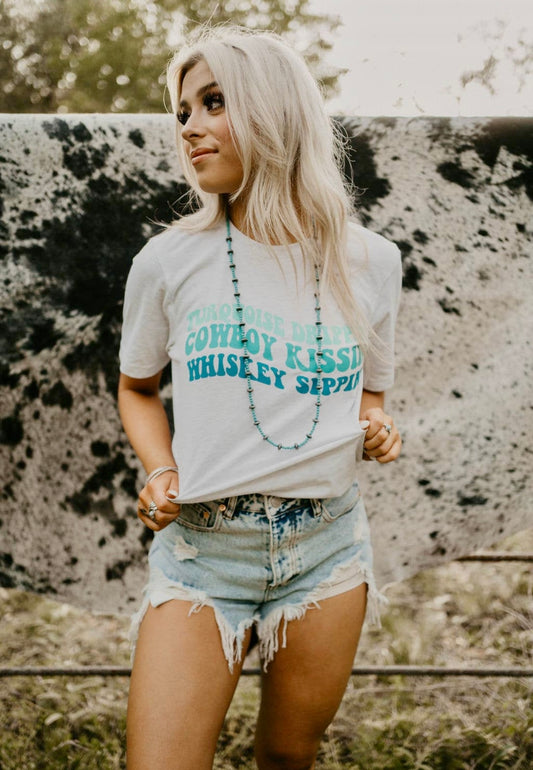 Turquoise drippin T-shirt