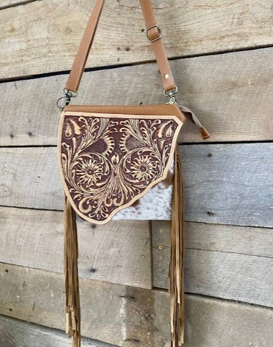 Brown Leather Mayra Crossbody