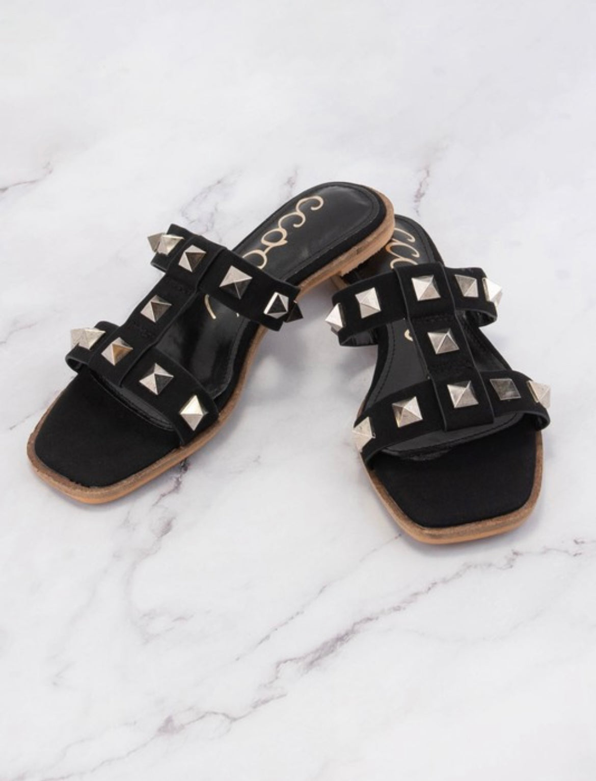 Rockstud Strap Slide Sandal