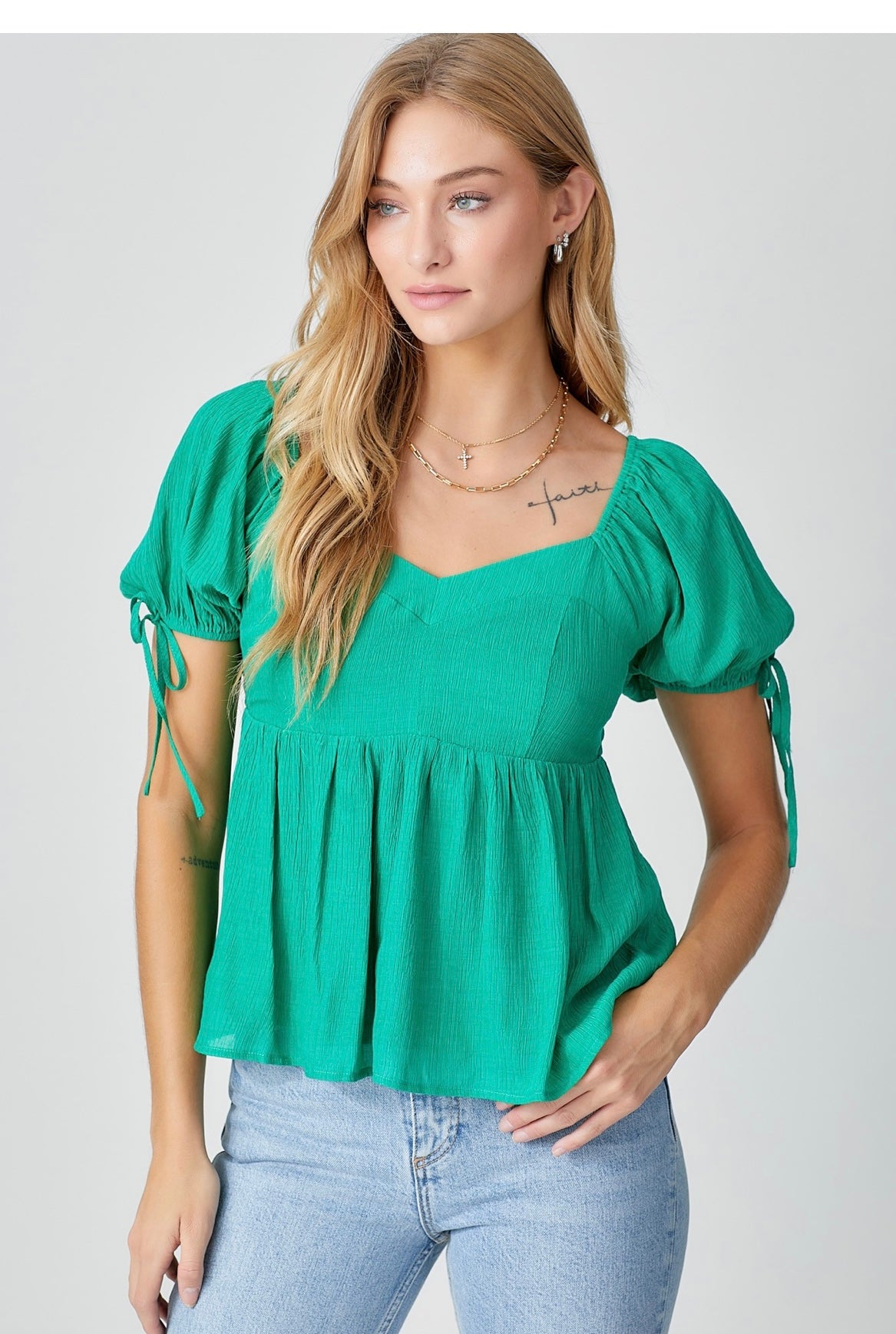 Sweetheart Green Top