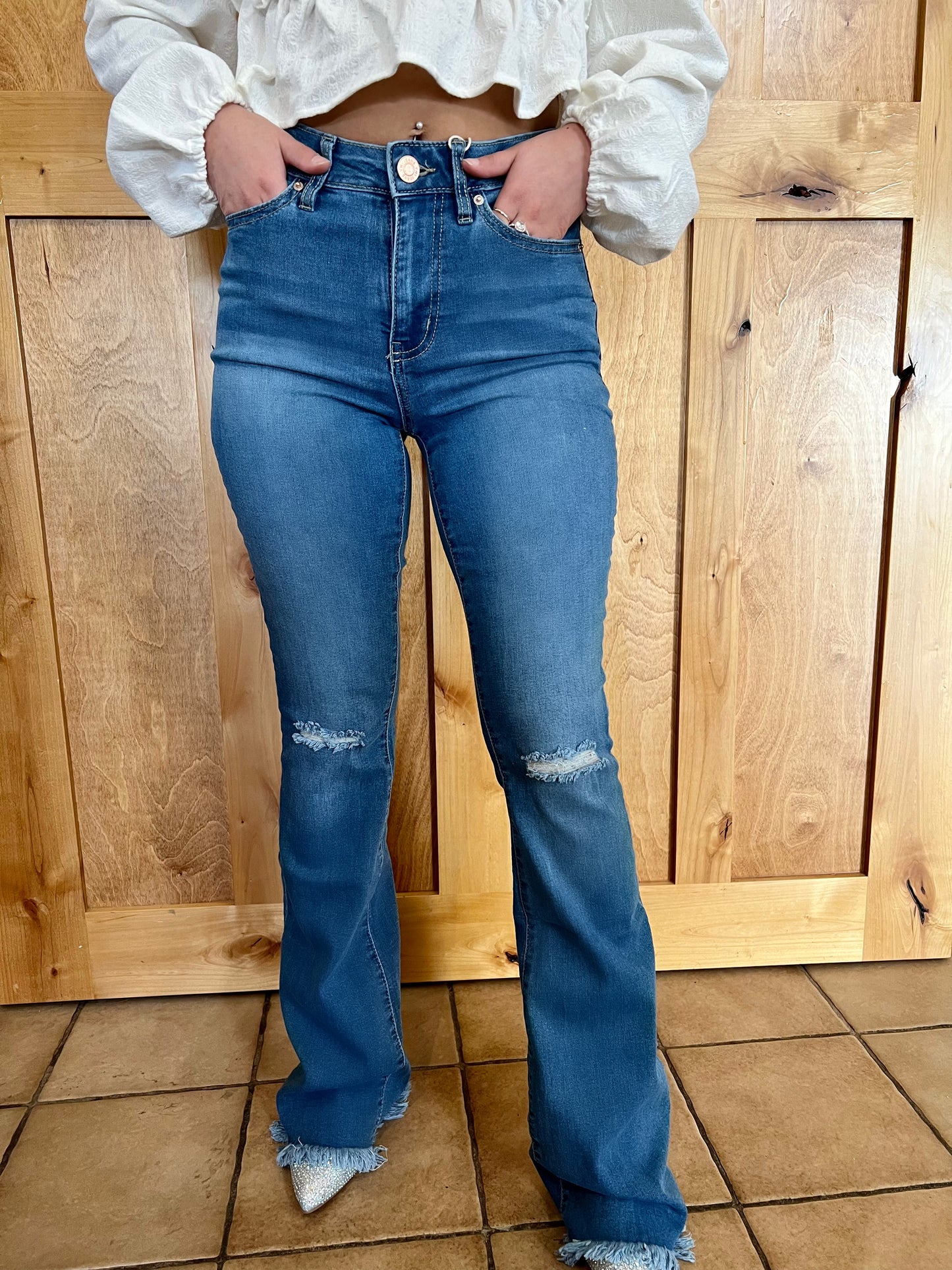 Back To The Basic Denim Flares